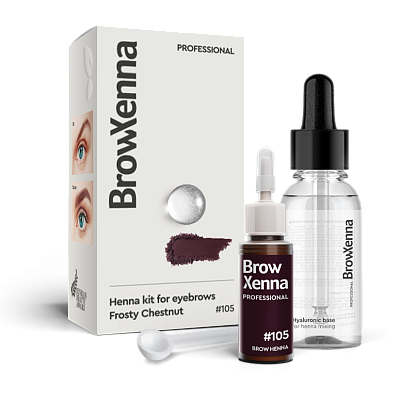 BrowXenna®, Brown #105, Frosty Chestnut, 1 vial