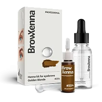 BrowXenna®, Blond #204, Golden Blond, 1 vial