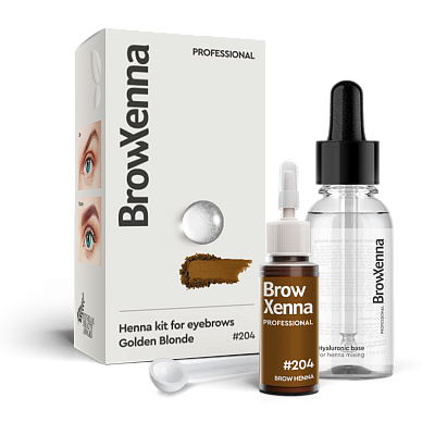 BrowXenna®, Blond #204, Golden Blond, 1 vial