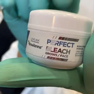 Perfect Bleach от BrowXenna® осветление бровей и последующее тонирование краской Oxygen J2