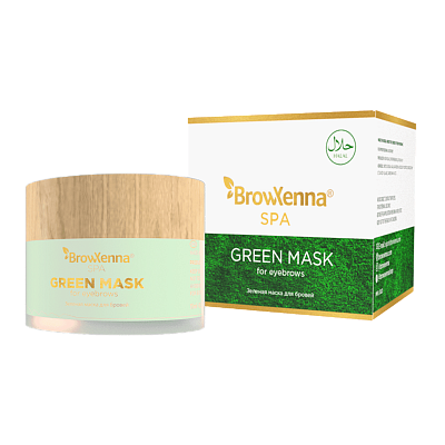 Green mask for eyebrows, BrowXenna® SPA
