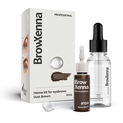 BrowXenna®, Brown #106, Dust brown, 1 vial
