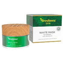 White mask with coconut oil for eyebrows, BrowXenna® SPA