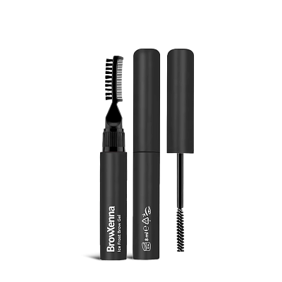 BrowXenna Ice Frost Brow Gel : High Strong Hold Styling Gel with Lami Effect and Dual Brushes, tube