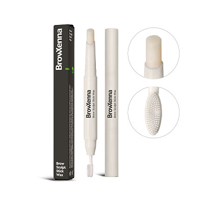 BrowXenna Brow Sculpt Stick Wax for brow Styling and Care with Brush